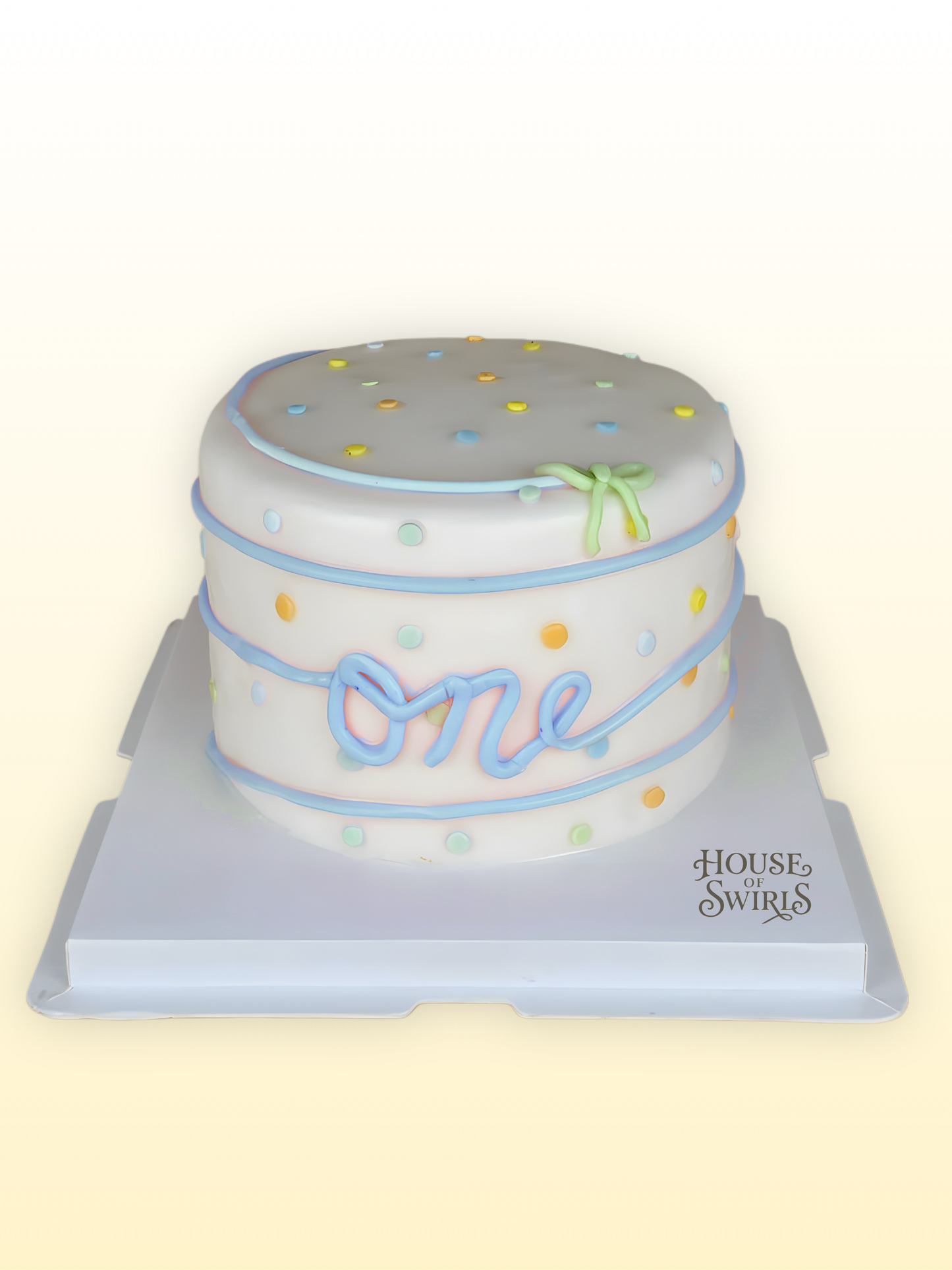 One Baby Blue Cake
