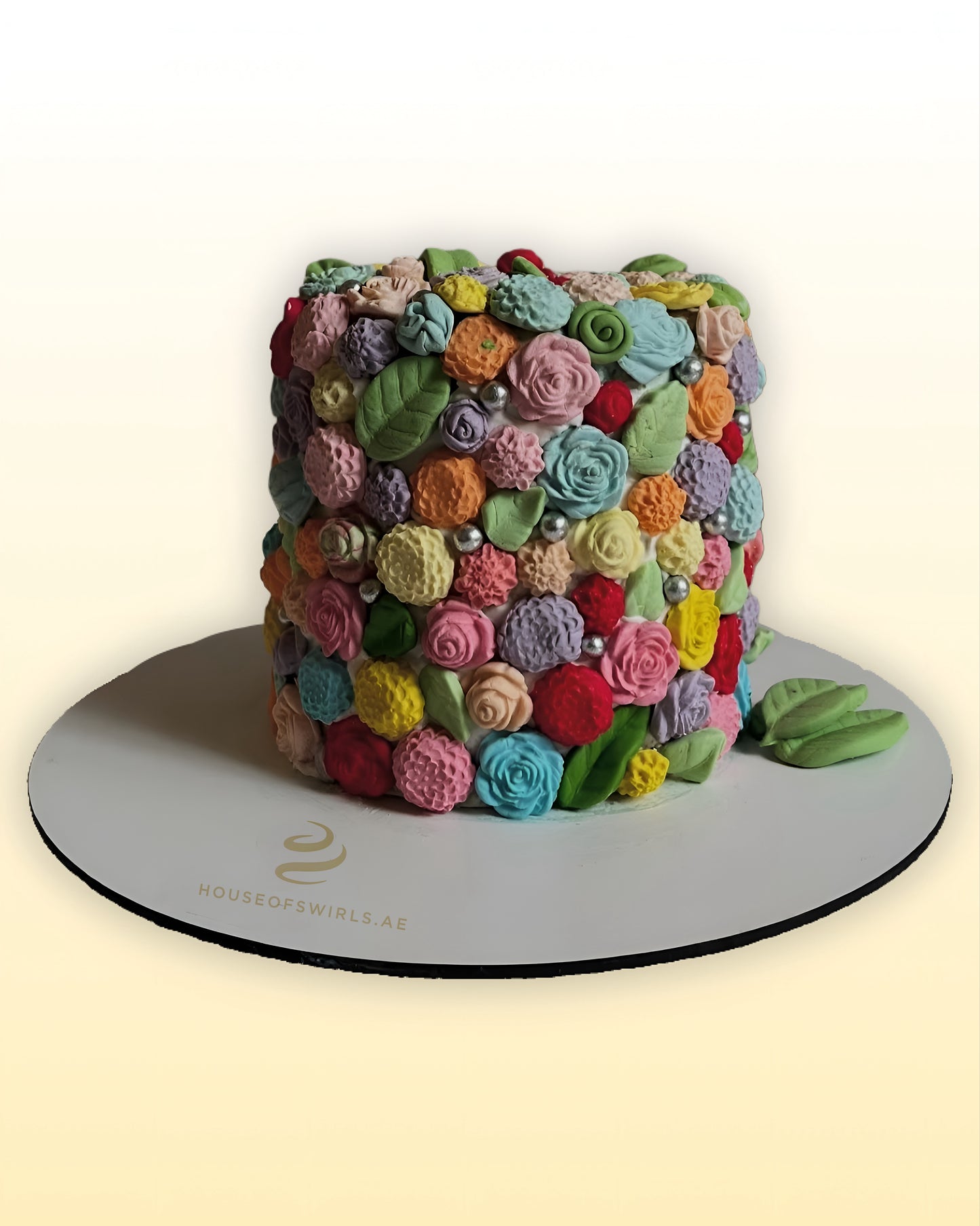 Floral Mosaic Elegant Cake