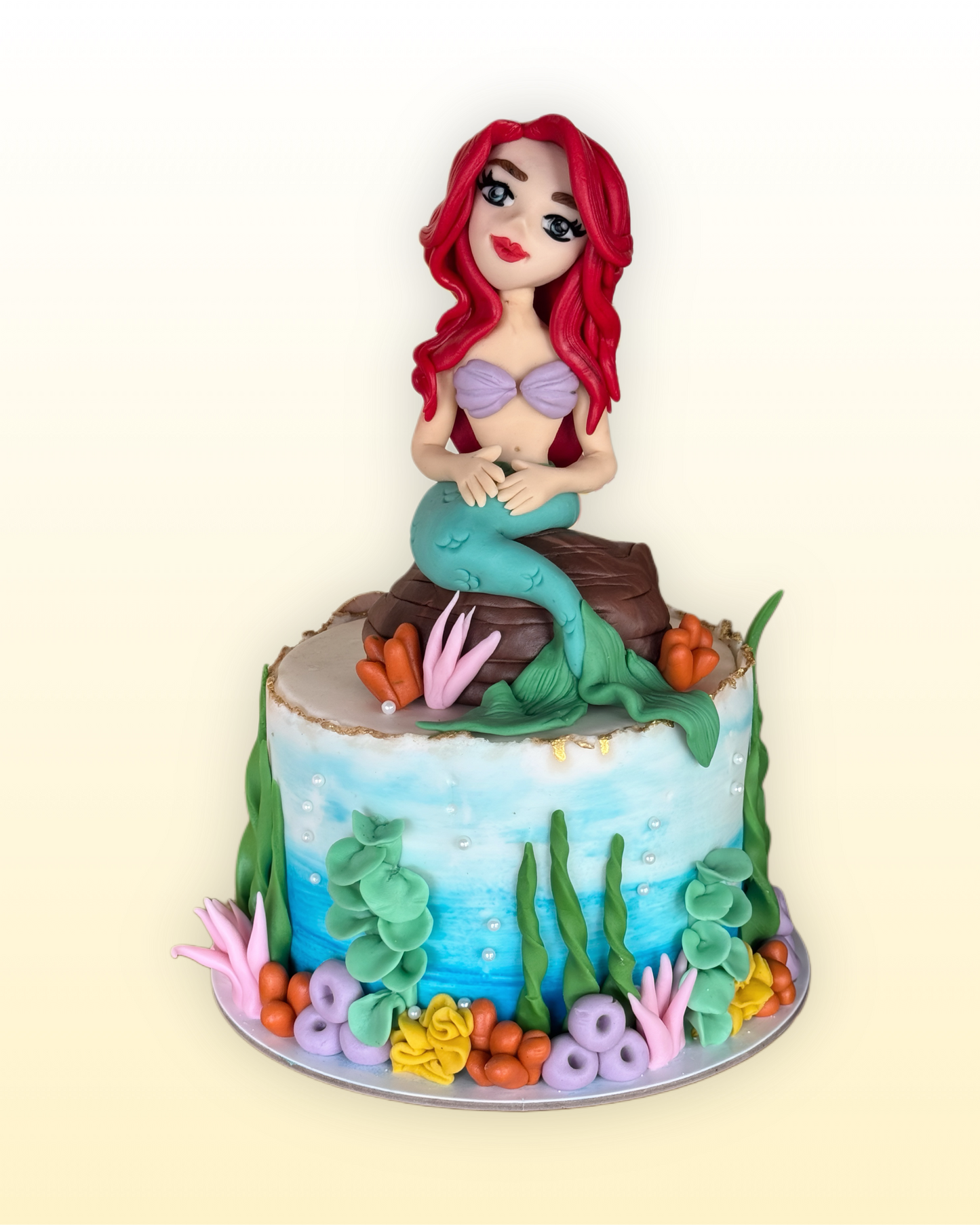 Red Mermaid Cake