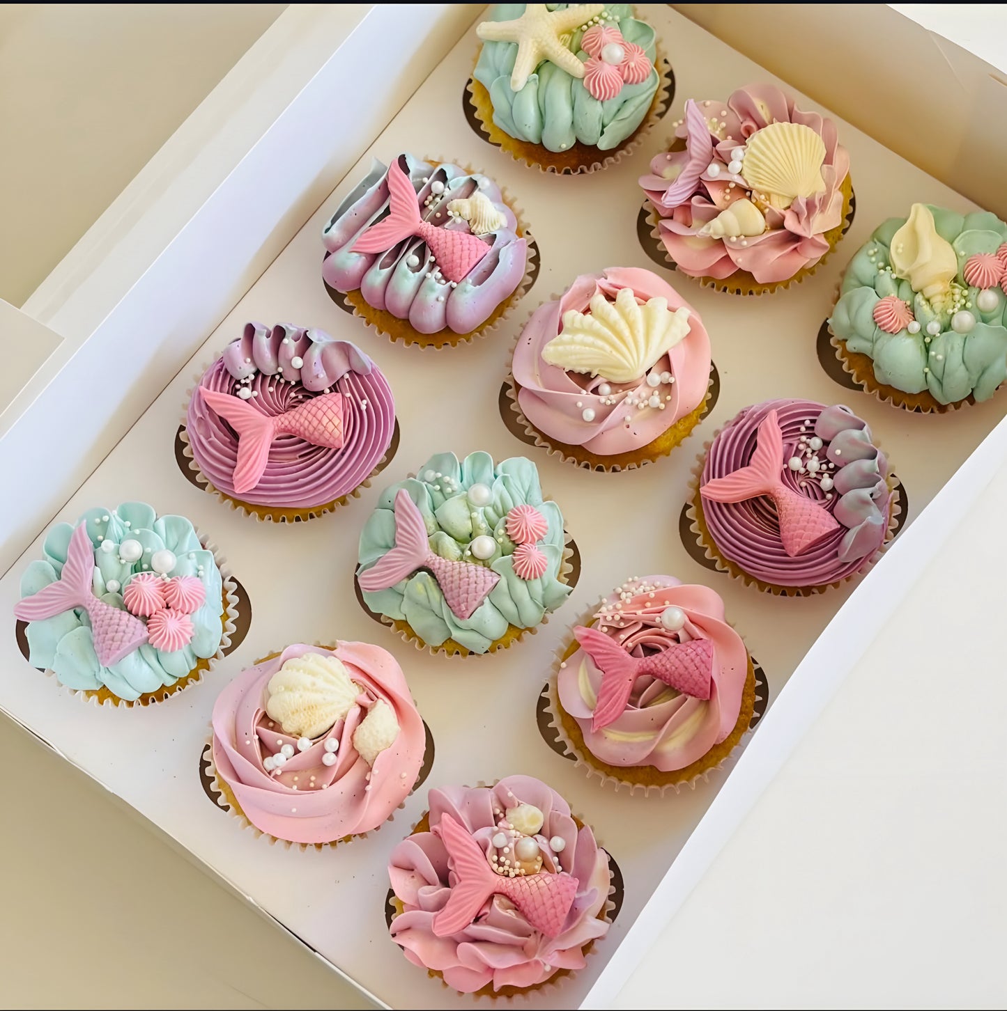 Mermaid Themed Cupcakes