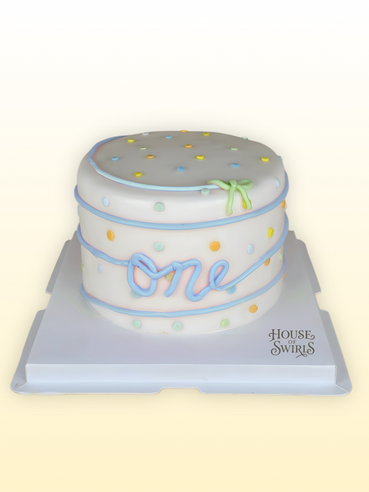 One Baby Blue Cake
